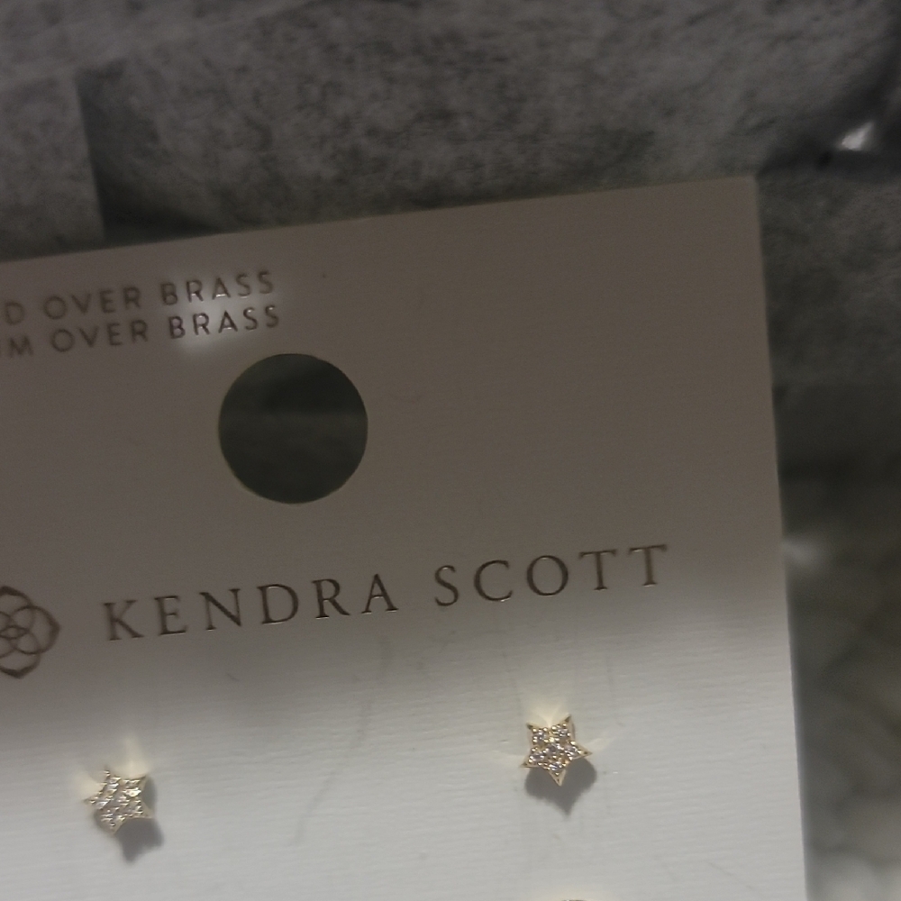Kendra Scott Gold Tone Earring Duo - Picture 2 of 3